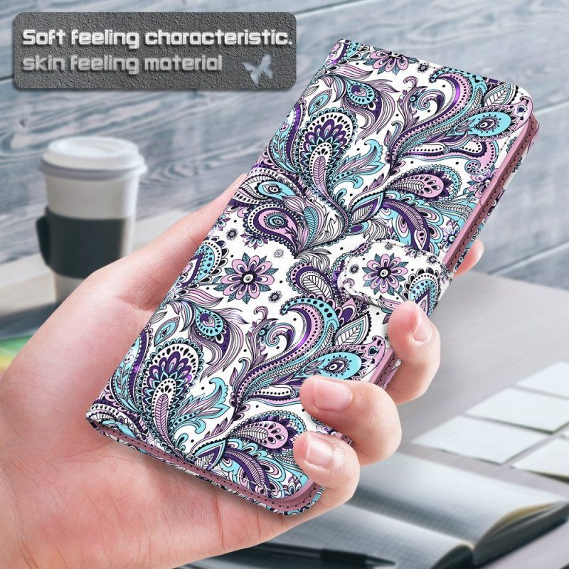 Leren Hoesje voor iPhone 15 Pro Met Ketting 3d-patroon Met Riem