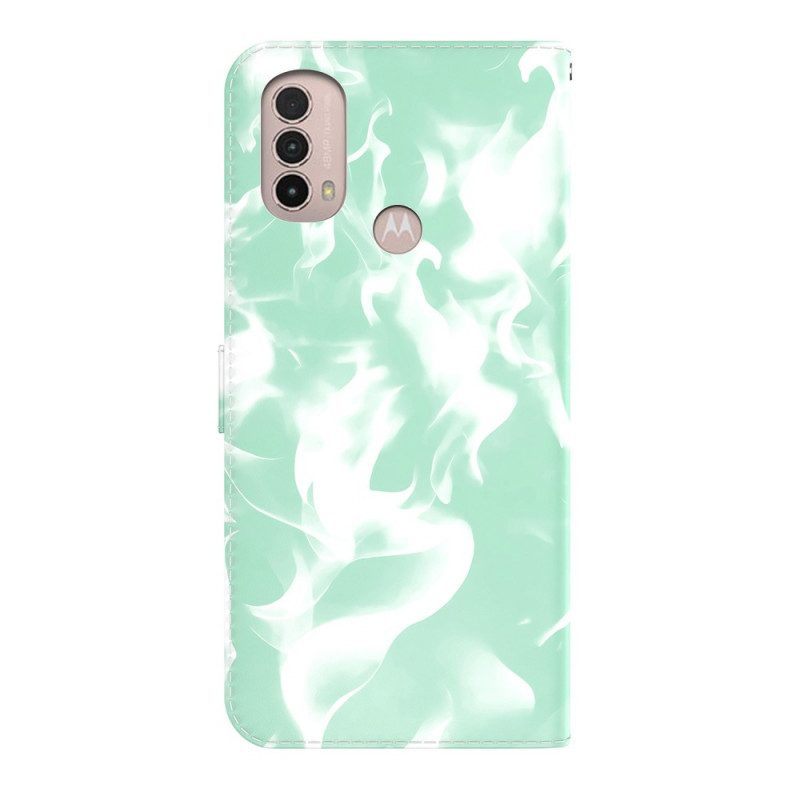 Leren Hoesje voor Moto E40 / E30 / E20 Abstract Patroon