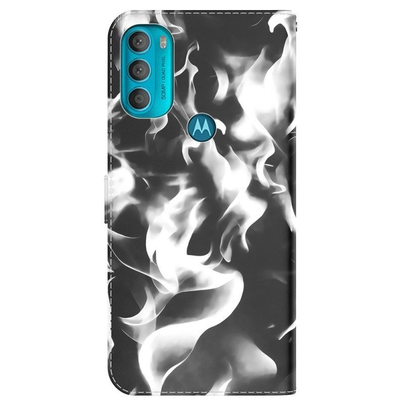 Leren Hoesje voor Moto G71 5G Abstract Patroon