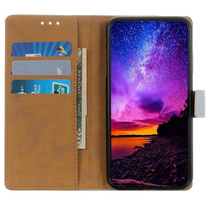 Leren Hoesje voor Moto G71 5G Effen Kunstleer