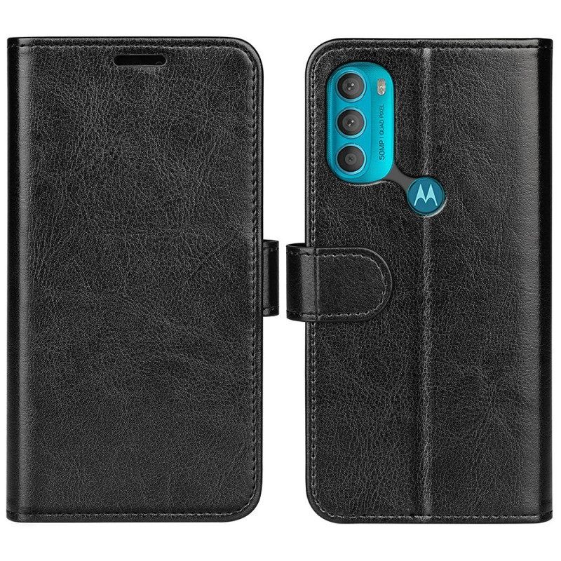 Leren Hoesje voor Moto G71 5G Leer-effect