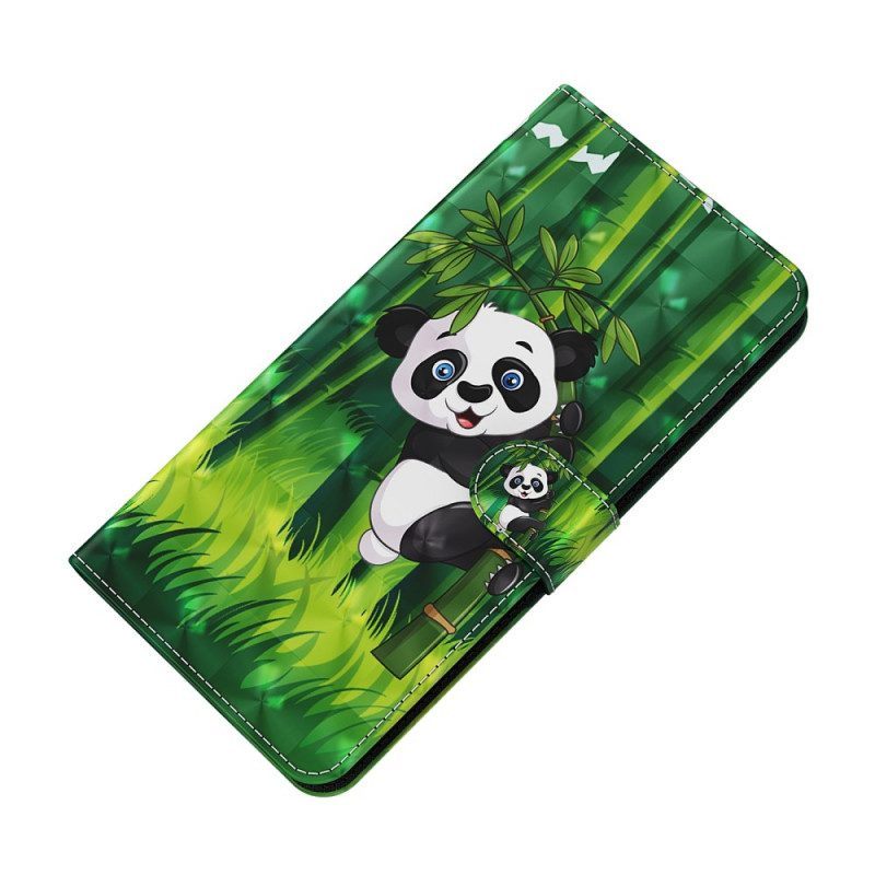 Leren Hoesje voor OnePlus 10 Pro 5G Met Ketting Strakke Panda