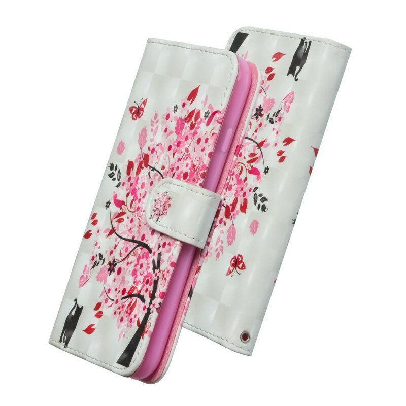 Leren Hoesje voor Realme C11 Roze Boom