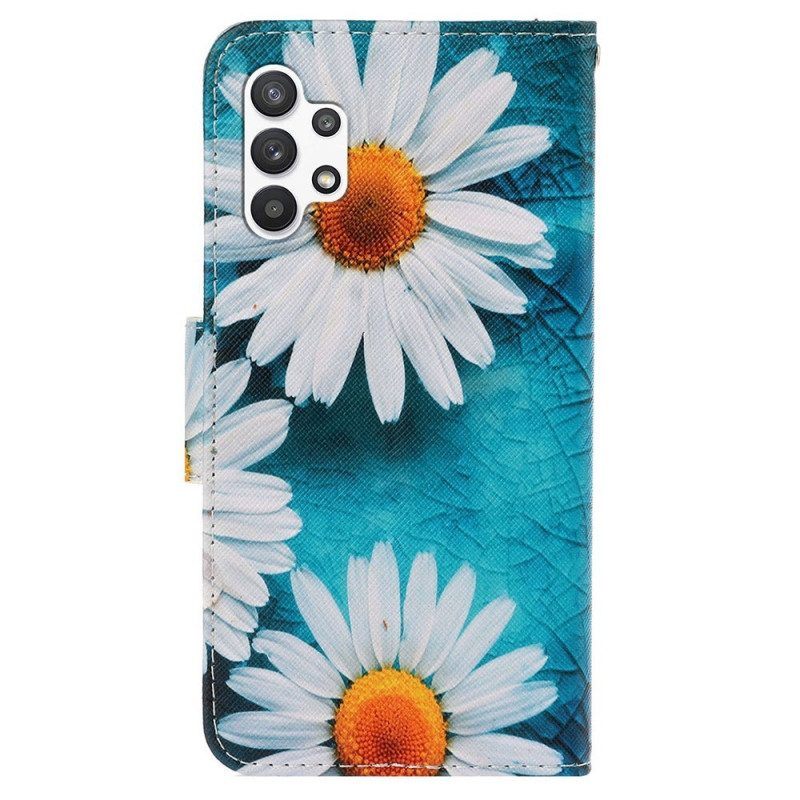 Leren Hoesje voor Samsung Galaxy A13 Met Ketting Panda Love Met Sleutelkoord