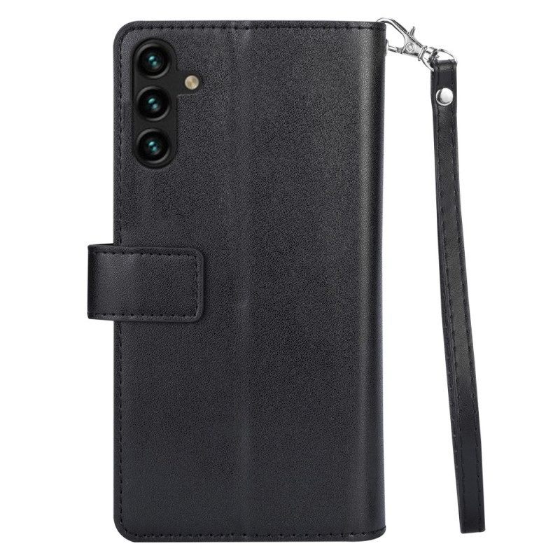 Leren Hoesje voor Samsung Galaxy A54 5G Met Ketting Lanyard Portemonnee