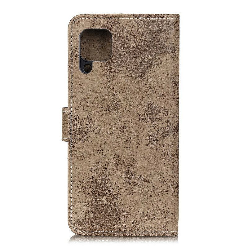 Leren Hoesje voor Samsung Galaxy M12 / A12 Vintage Kunstleer