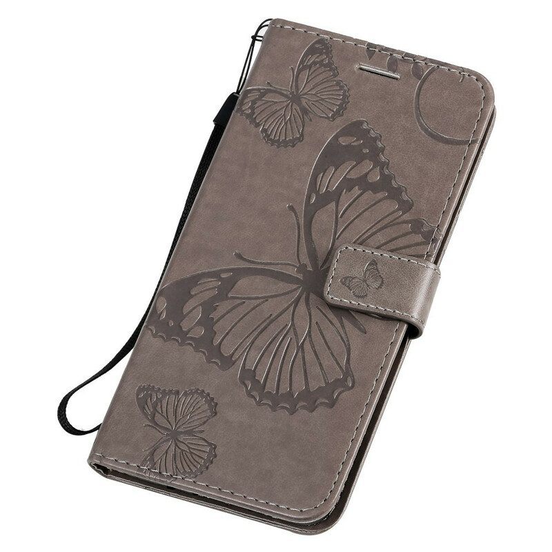 Leren Hoesje voor Samsung Galaxy S20 Plus / S20 Plus 5G Met Ketting Gigantische Riemvlinders