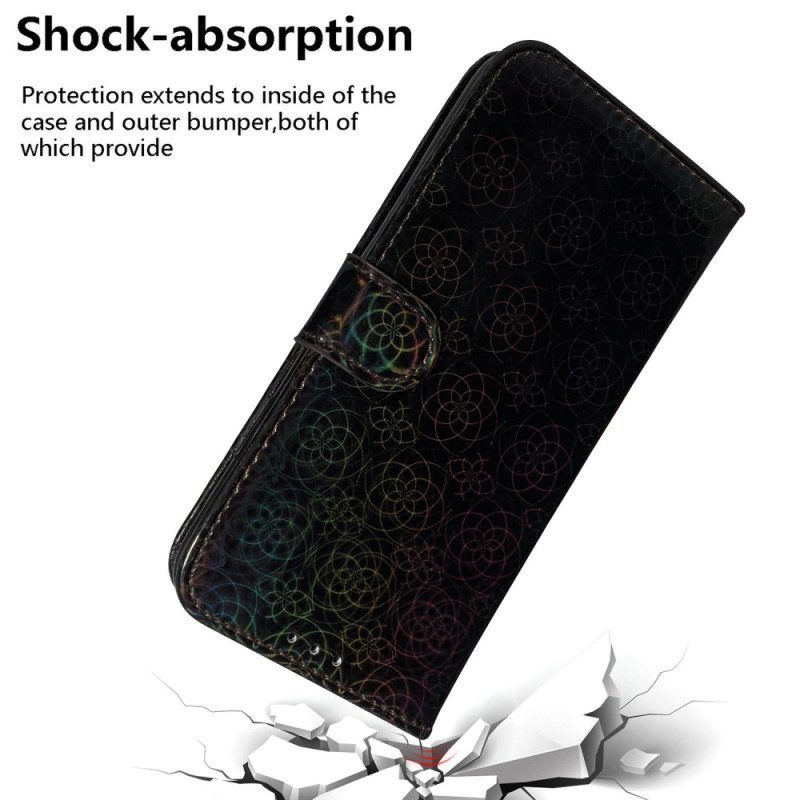 Leren Hoesje voor Samsung Galaxy S23 5G Disco-stijl