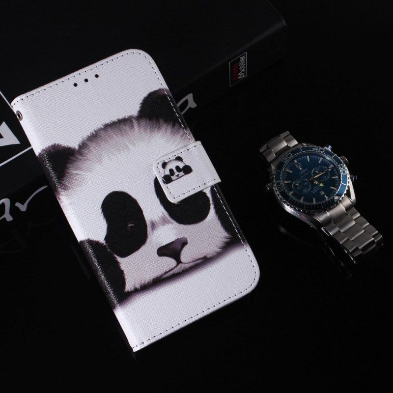 Leren Hoesje voor Samsung Galaxy S23 Ultra 5G Met Ketting Mijn Lanyard Panda