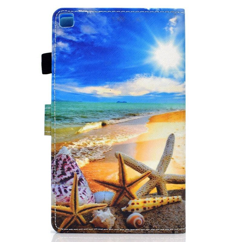 Leren Hoesje voor Samsung Galaxy Tab A7 Lite Leuk Strand