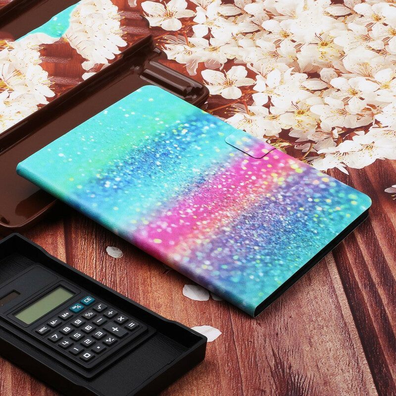 Leren Hoesje voor Samsung Galaxy Tab A7 Lite Pailletten Ontwerp