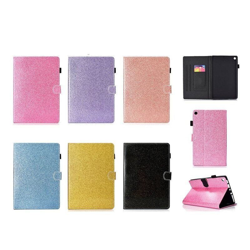 Leren Hoesje voor Samsung Galaxy Tab S8 / Tab S7 Sprankelende Glitters