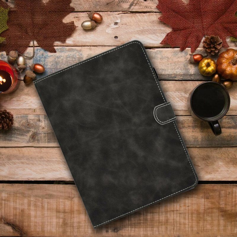 Leren Hoesje voor Samsung Galaxy Tab S8 / Tab S7 Vintage Design Leereffect