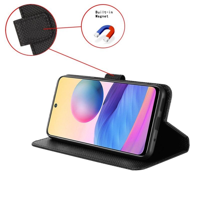 Leren Hoesje voor Samsung Galaxy Z Fold 4 Met Ketting Diamanten Band