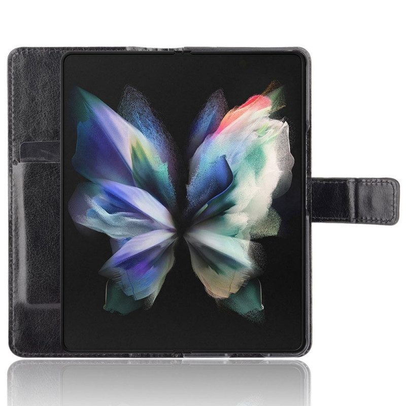 Leren Hoesje voor Samsung Galaxy Z Fold 4 Met Ketting Retro Zakelijke Bandjes