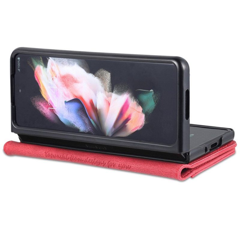 Leren Hoesje voor Samsung Galaxy Z Fold 4 Portemonnee Leren Azns Stikselportemonnee