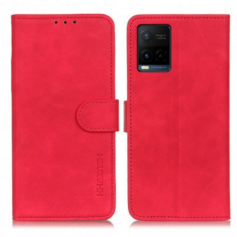 Leren Hoesje voor Vivo Y33s Mat Vintage Leereffect Khazneh