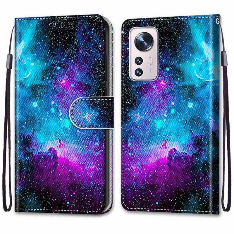 Leren Hoesje voor Xiaomi 12 / 12X Kosmische Hemel