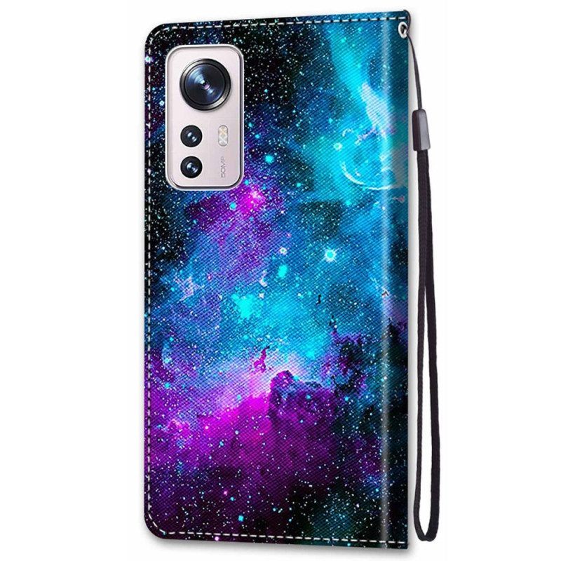 Leren Hoesje voor Xiaomi 12 / 12X Kosmische Hemel