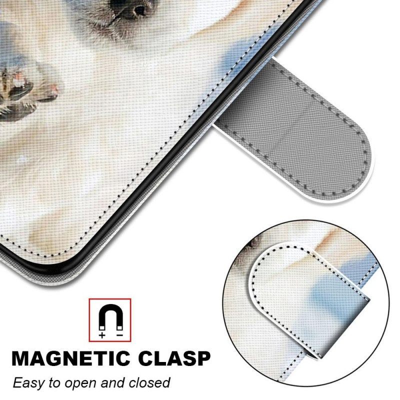 Leren Hoesje voor Xiaomi 12 / 12X Met Ketting String Puppy