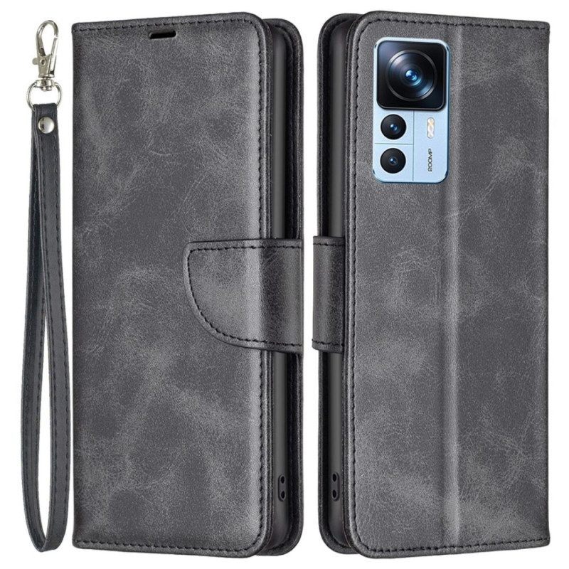 Leren Hoesje voor Xiaomi 12T / 12T Pro Glad Kunstleer