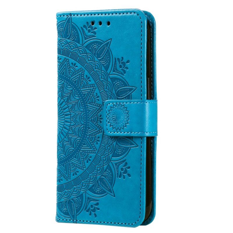 Leren Hoesje voor Xiaomi 13 Lite Mandala Zon Met Lanyard