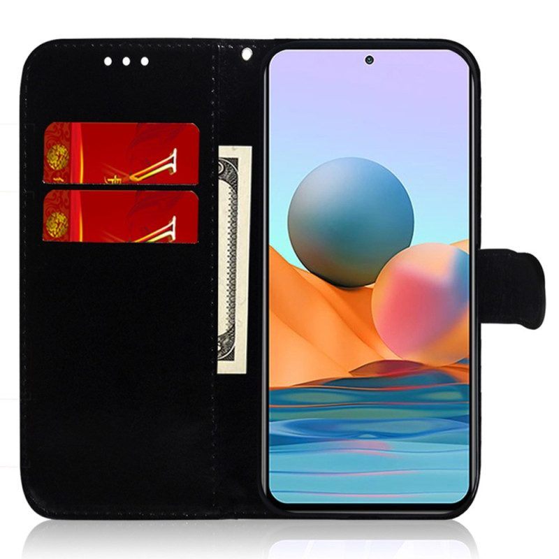 Leren Hoesje voor Xiaomi 13 Pro Imitatie Spiegelleer Met Riem