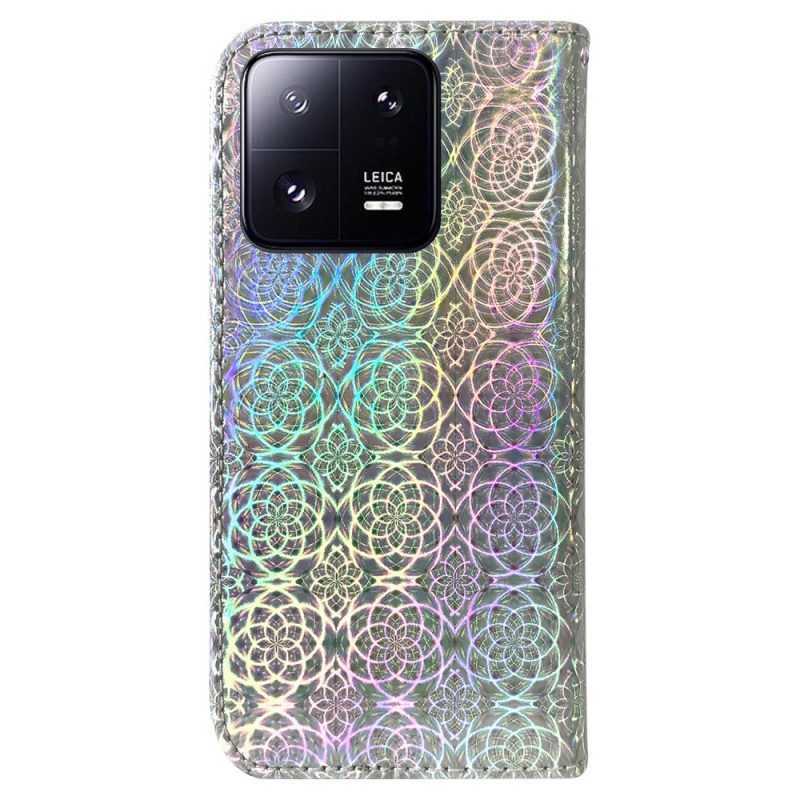 Leren Hoesje voor Xiaomi 13 Pro Met Ketting Strappy Disco-stijl