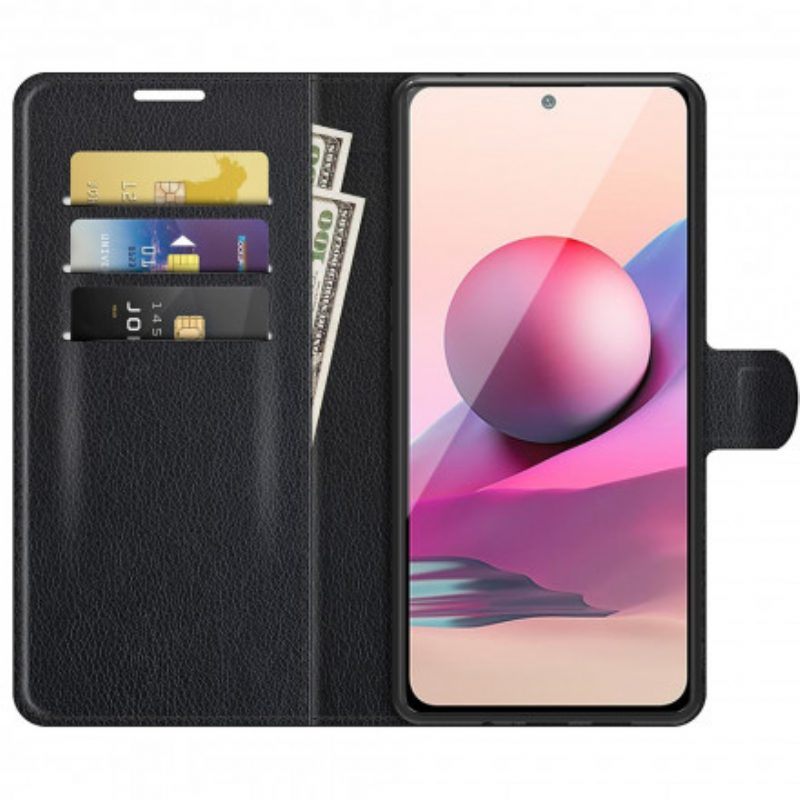 Leren Hoesje voor Xiaomi Redmi Note 10 / 10S Stijl Lederen Magnetische Sluiting