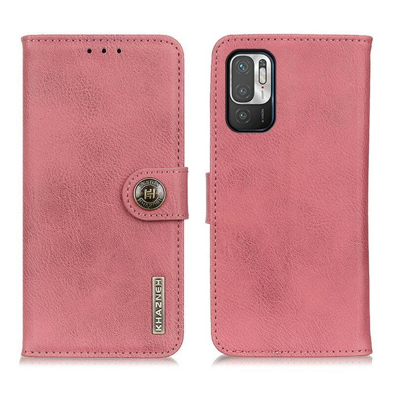 Leren Hoesje voor Xiaomi Redmi Note 10 5G Khazneh Retro Split Kunstleer