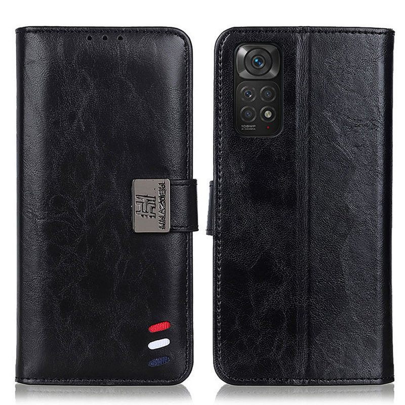 Leren Hoesje voor Xiaomi Redmi Note 11 / 11S Bison Leereffect