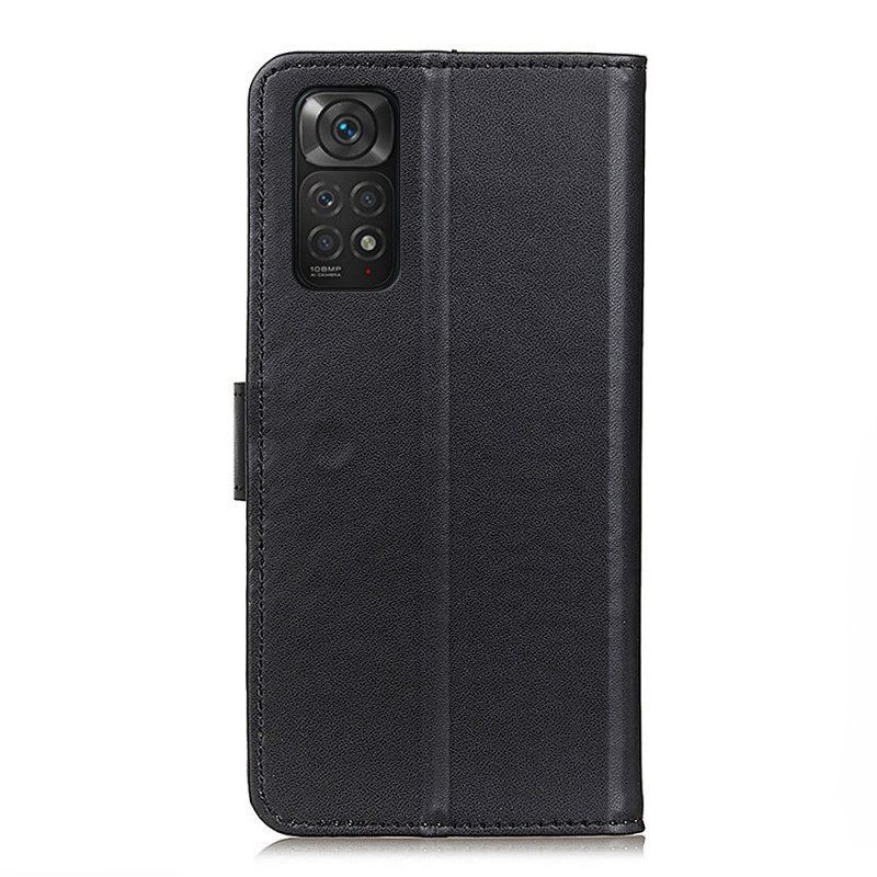 Leren Hoesje voor Xiaomi Redmi Note 11 / 11S Effen Kunstleer