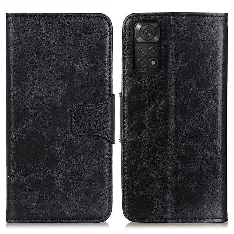 Leren Hoesje voor Xiaomi Redmi Note 11 / 11S Folio-hoesje Getextureerde Magnetische Flap