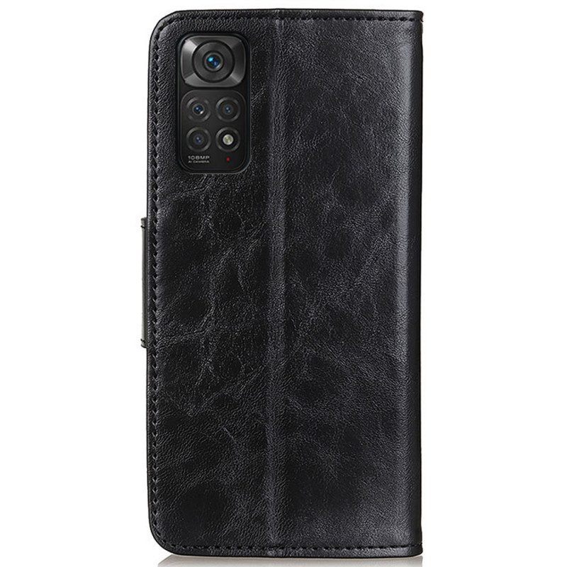 Leren Hoesje voor Xiaomi Redmi Note 11 / 11S Folio-hoesje Getextureerde Magnetische Flap