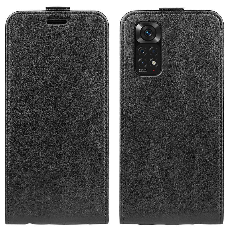 Leren Hoesje voor Xiaomi Redmi Note 11 / 11S Folio-hoesje Verticale Flap Met Leereffect