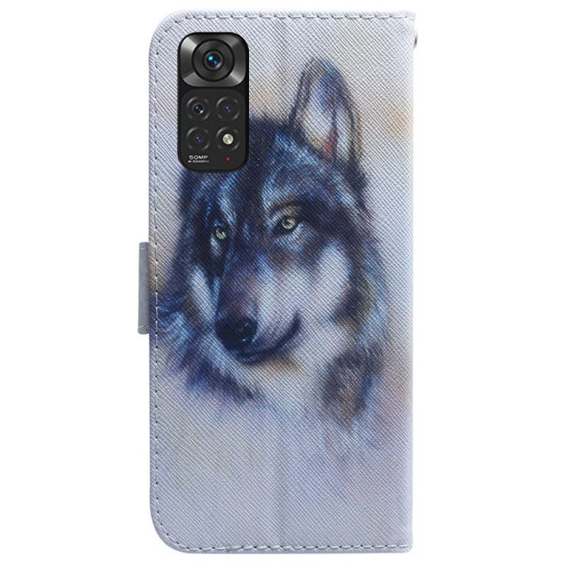 Leren Hoesje voor Xiaomi Redmi Note 11 / 11S Honden Uiterlijk