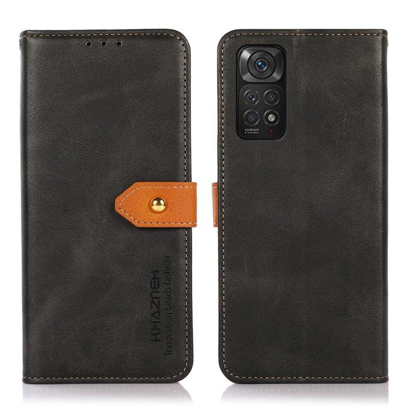 Leren Hoesje voor Xiaomi Redmi Note 11 / 11S Met Khazneh-riem