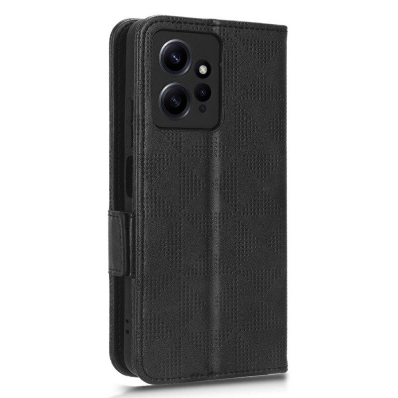 Leren Hoesje voor Xiaomi Redmi Note 12 4G Driehoeken Met Lanyard