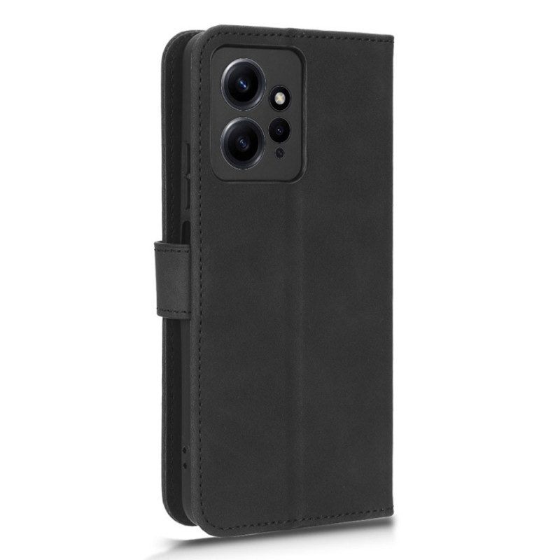 Leren Hoesje voor Xiaomi Redmi Note 12 4G Effen Lederen Stijl