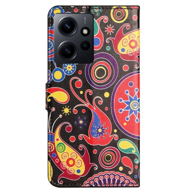 Leren Hoesje voor Xiaomi Redmi Note 12 4G Paisley