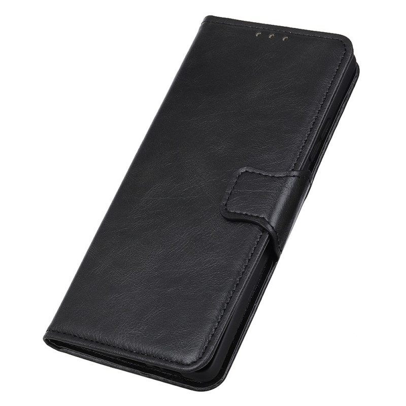 Leren Hoesje voor Xiaomi Redmi Note 12 4G Stijl Lederen Gesp Omkeerbaar