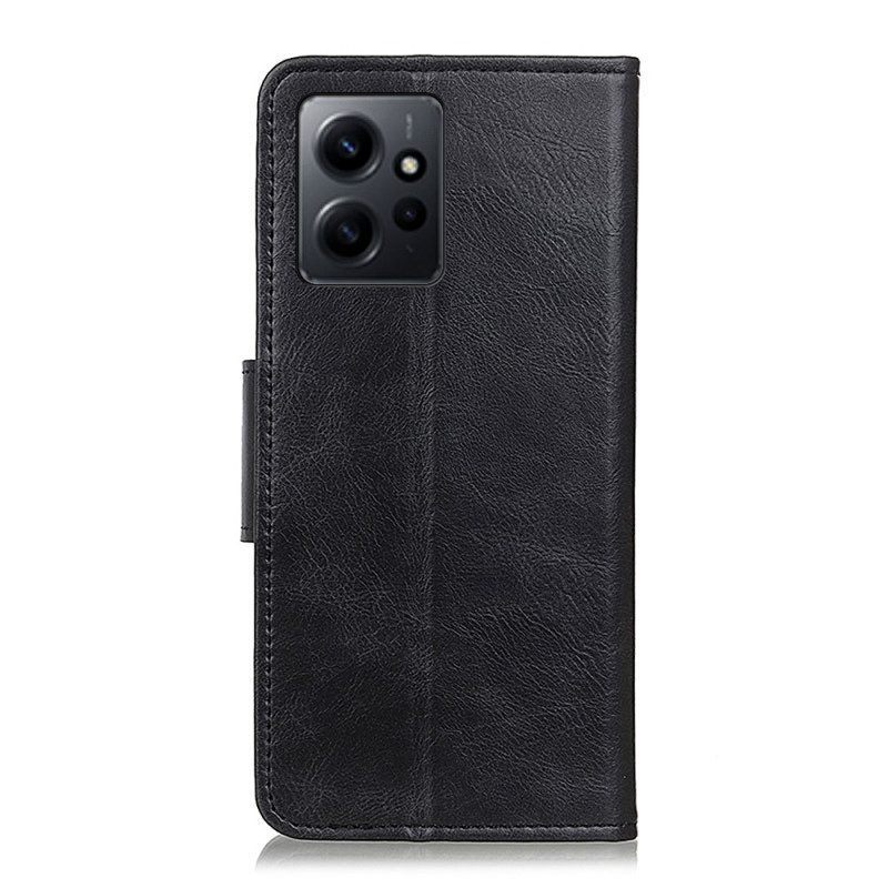 Leren Hoesje voor Xiaomi Redmi Note 12 4G Stijl Lederen Gesp Omkeerbaar