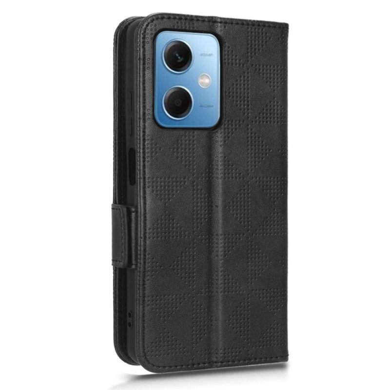 Leren Hoesje voor Xiaomi Redmi Note 12 5G Driehoeken Met Lanyard