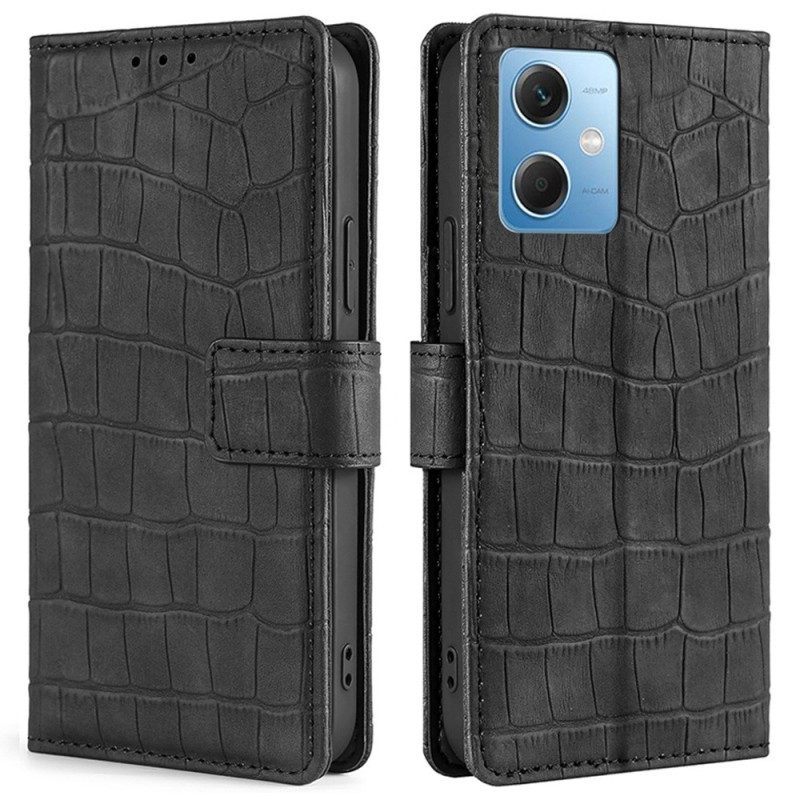 Leren Hoesje voor Xiaomi Redmi Note 12 5G Krokodil