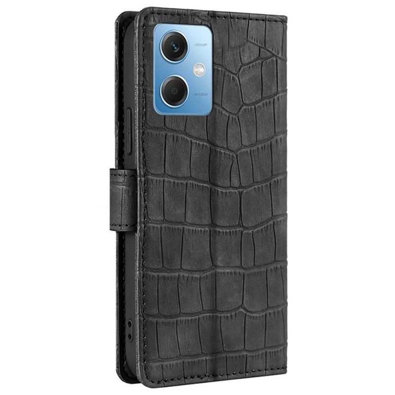 Leren Hoesje voor Xiaomi Redmi Note 12 5G Krokodil