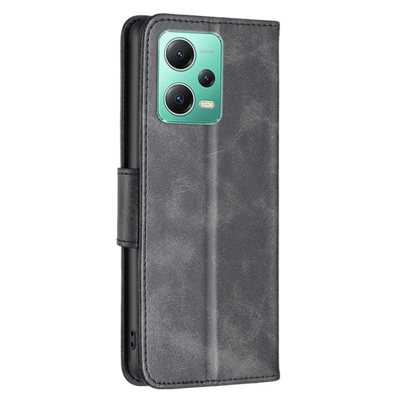 Leren Hoesje voor Xiaomi Redmi Note 12 5G Schuine Sluiting