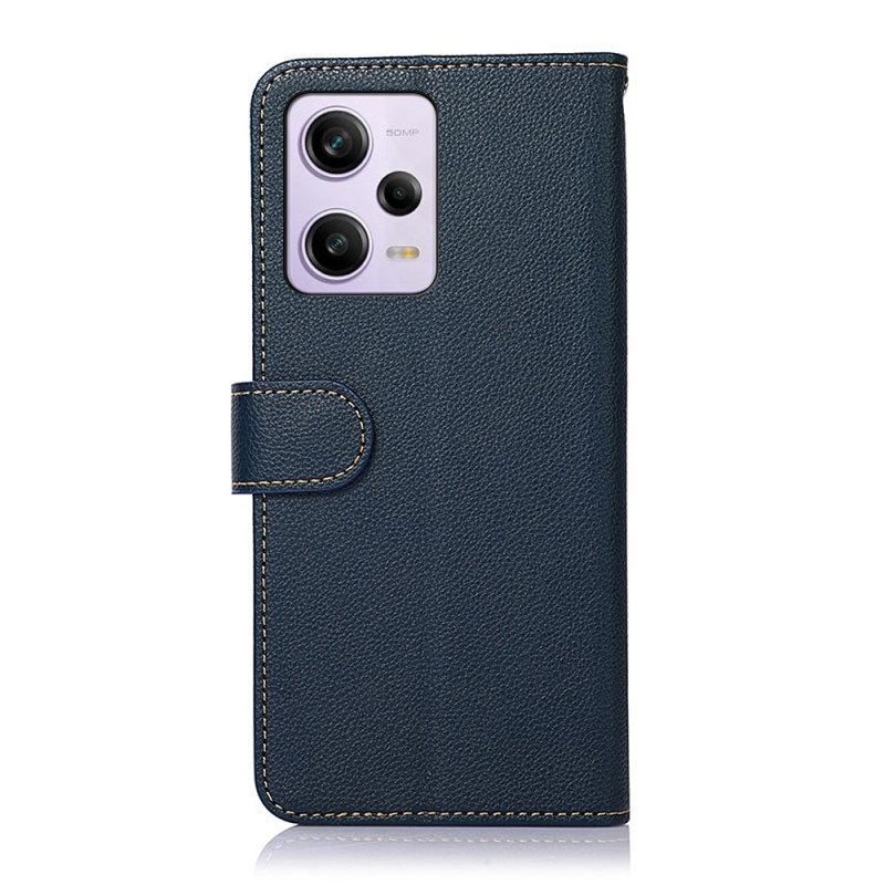 Leren Hoesje voor Xiaomi Redmi Note 12 Pro Plus Lychee-stijl Rfid Khazneh