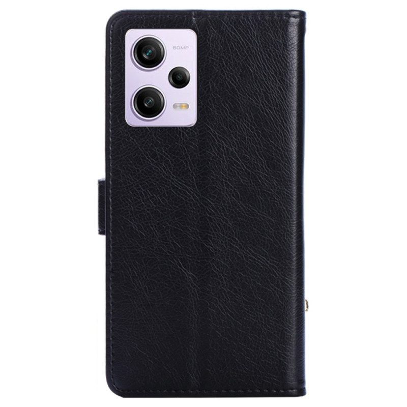 Leren Hoesje voor Xiaomi Redmi Note 12 Pro Portemonnee Met Ritssluiting