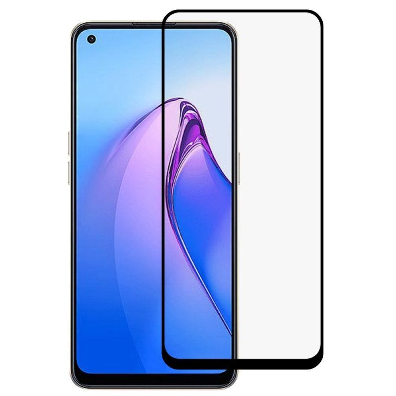 Oppo Reno 8 Screenprotector Van Gehard Glas Zwarte Randen