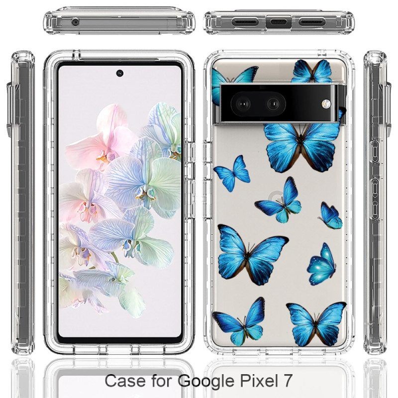 Telefoonhoesje voor Google Pixel 7 Naadloze Vlinders